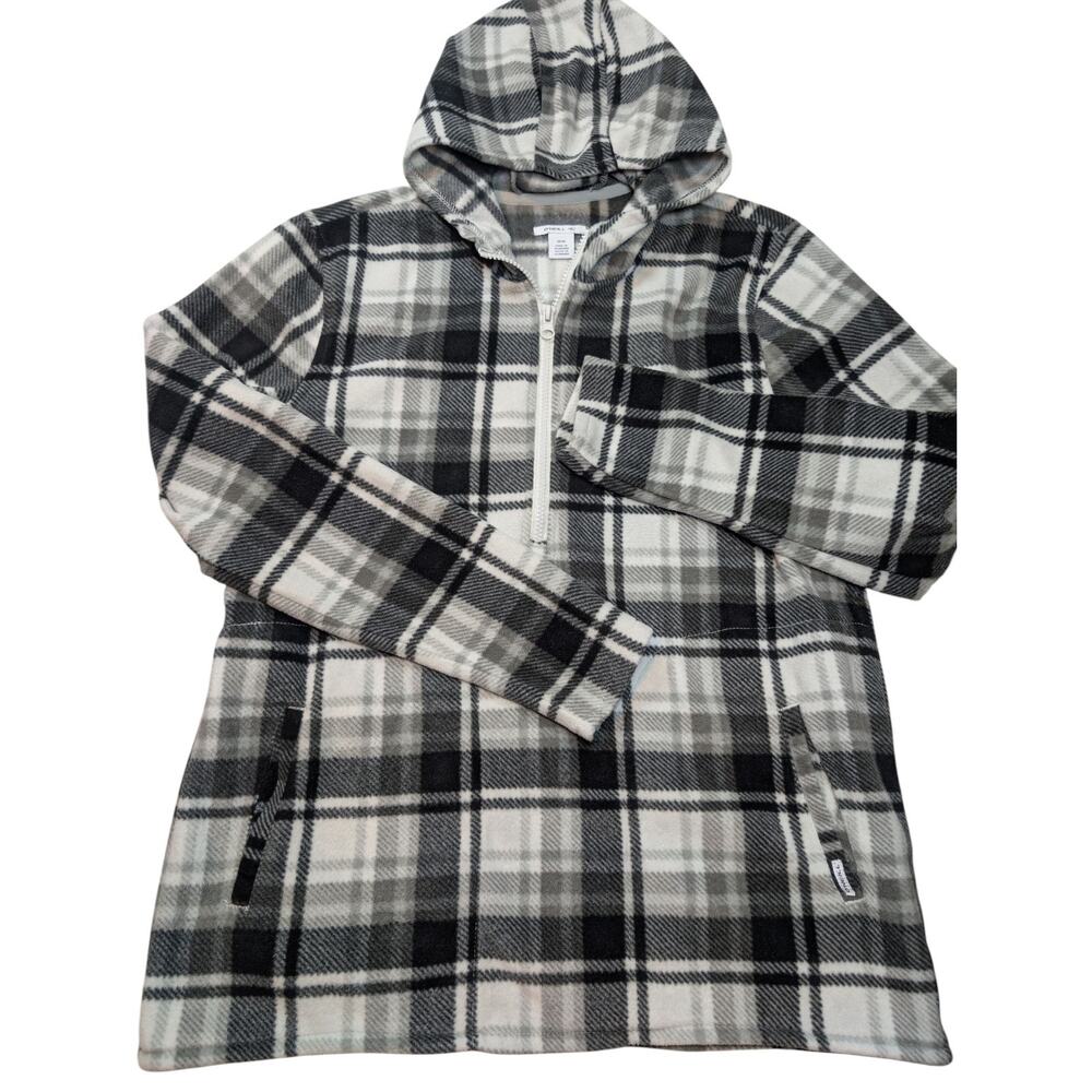 O’Neill Women’s Med 1/4 Zip Polar Fleece Hoodie Pullover Pockets Warm Midweight